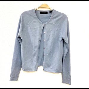 Express Sequin, Silk and Cashmere Cardigan. Size M